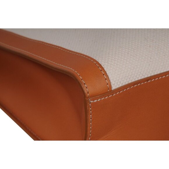 Celine Womens Vertical Cabas Logo Tote Bag Brown Beige Leather Large Travel Bag - Picture 15 of 16